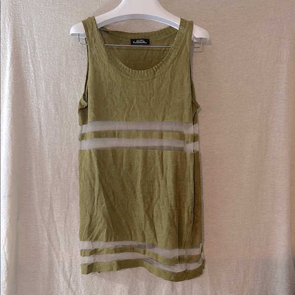 Issey Miyake Permanente Mesh Striped Top - Picture 1 of 6